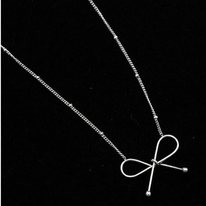 Strik ketting | zilver gekleurd