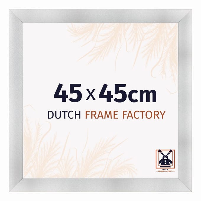 Fotolijst 45x45 cm - MDF - Aluminium Geborsteld - Praag