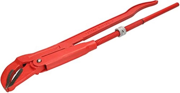 Griptang 45° - Waterpomptang buis - Sanitair werk - Verstelbaar openingsmechanisme - 80 mm max buis - Rood