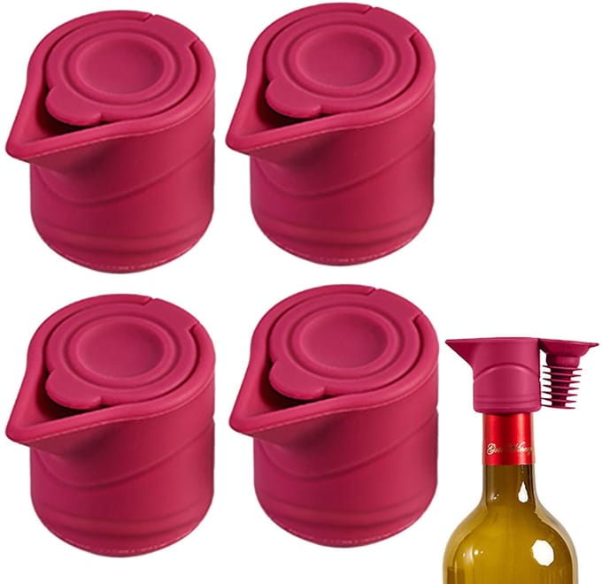 Dailygoods - Wijndop, flessendop voor wijn (rozenrood)