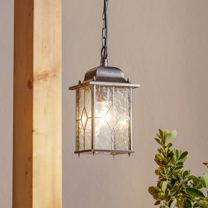 Elstead Lighting LED Buiten Hanglamp Wexford | 1X E27 Max 60W | Dimbaar | Black/Silver