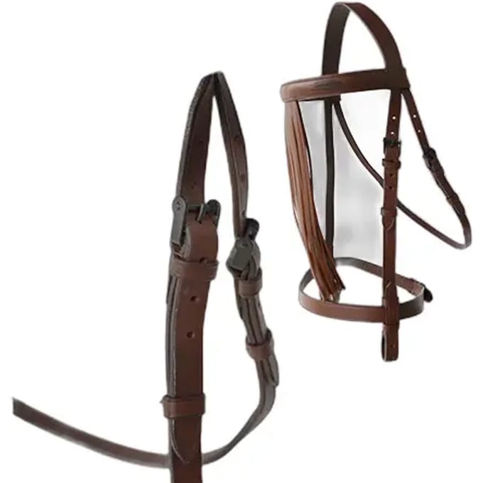 Hispano Hipica Throatlatch Eco Western Hoofdstellen Bruin Full