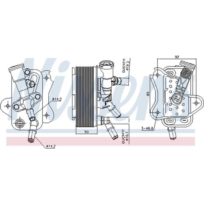 Olie radiator, motorolie NISSENS 91299