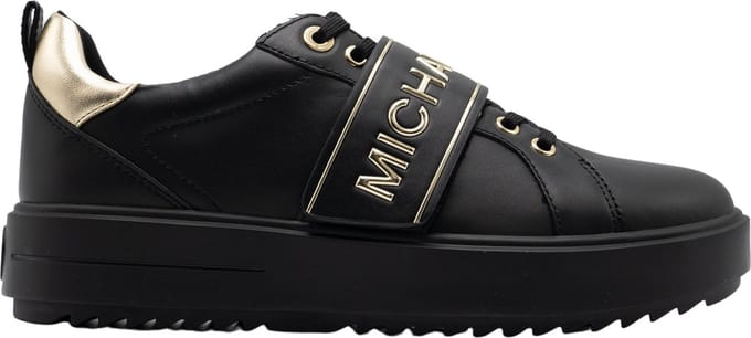 Michael Kors - maat 38 - Emmett Strap Lace Up Dames Sneakers - Zwart