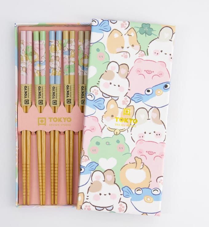 Tokyo Design Studio - Kawaii - Chopstick set - Dieren - 5 paar