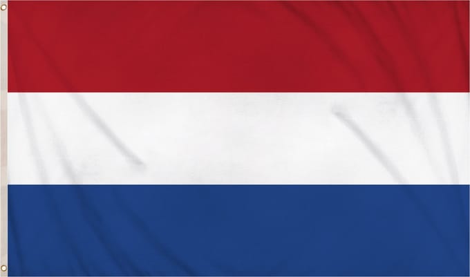 Nederland - Holland - vlag - 2x - rood/wit/blauw - 90 x 150 cm