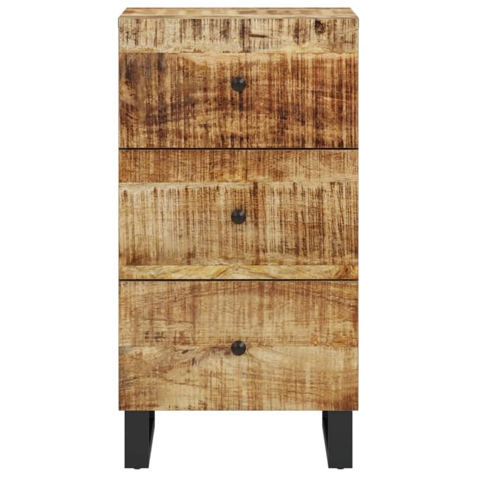 vidaXL - Dressoir - met - 3 - lades - 40x33,5x75 - cm - massief - mangohout