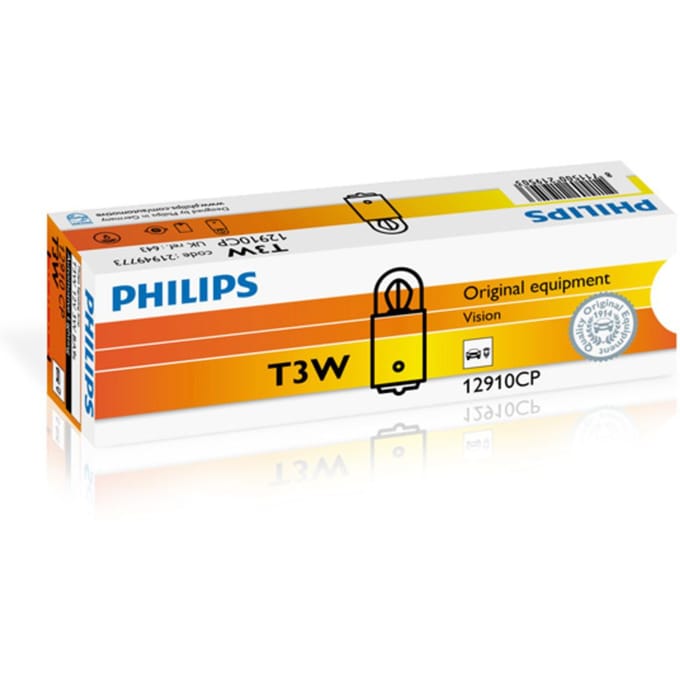 P27/7w lamp PHILIPS T3W 12V, 3W