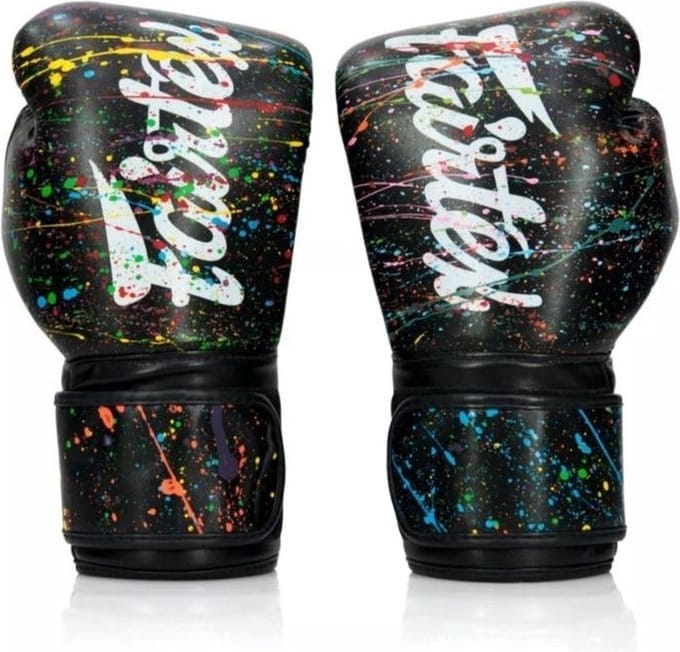 Fairtex BGV14PT Microfiber Bokshandschoenen - Art Collections - Painter Zwart 12 oz