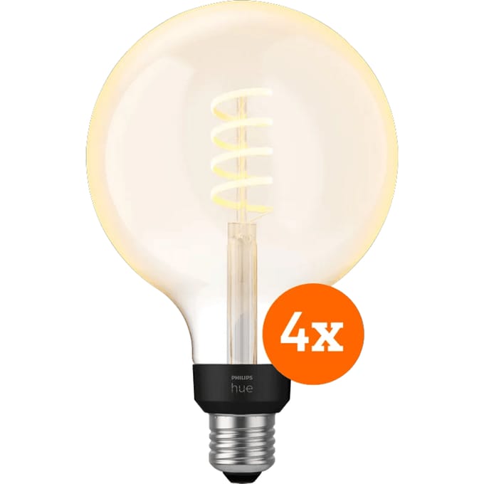 Philips Hue Filament White Ambiance Globe XL 4-pack