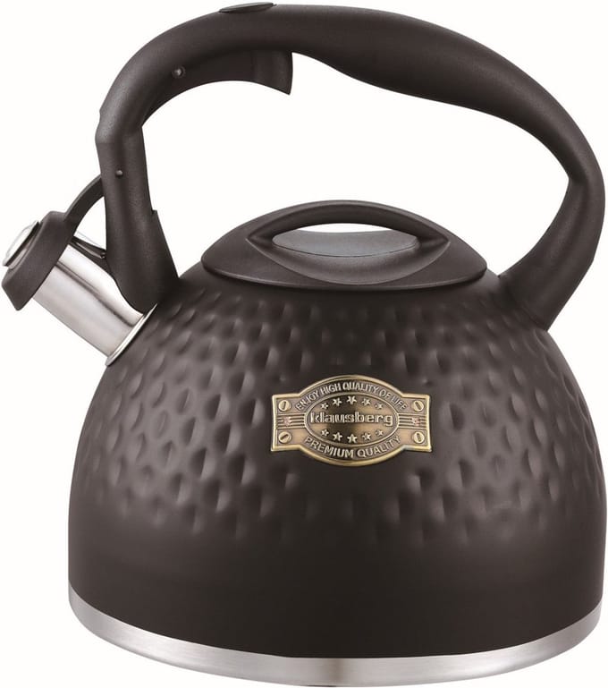 Klausberg KB-7643 - fluitketel - 3 Liter - rvs - alle warmtebronnen - Zwart