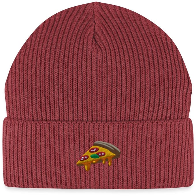 Geborduurde Pizzapunt Uniseks Bio Fisherman Beanie