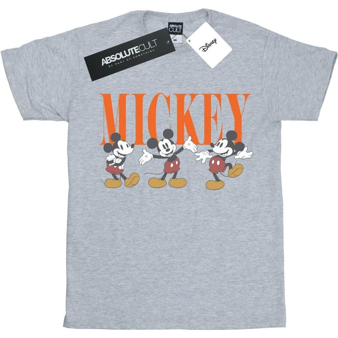 Disney Jongens Mickey Mouse Poses T-shirt (Sportgrijs)