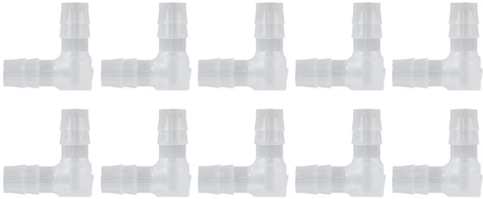 Dailygoods - 10Pcs Plastic Elleboog Slangtule - 90 Grad Fitting - Functionele adapter - 8 mm - Prikkeldraad Joint - Geschikt voor industriële toepassi...