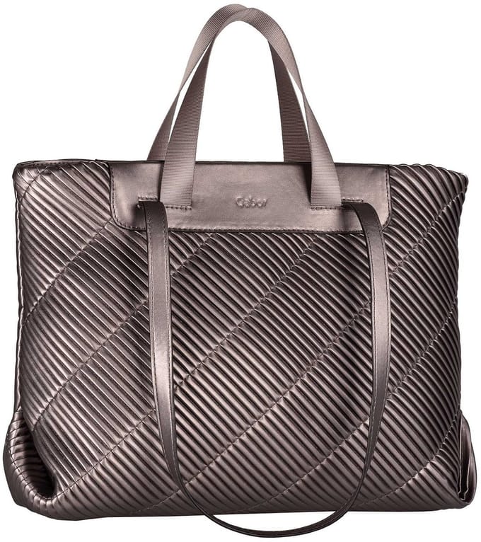 Gabor schoudertas shopper Finley Zip Shopper Old Silver grijs