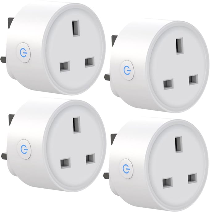 4 stuks Smart Plug WiFi Alexa Plugs, Avatar Controls Smart Home Mini Outlet 13A Draadloze Timer Socket Werkt met Amazon Alexa (Echo en Echo Dot), Google Home, SmartThings, geen hub