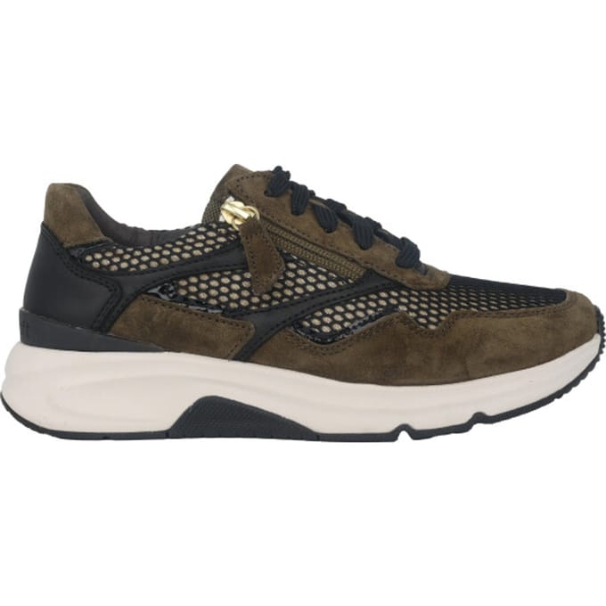 Gabor rollingsoft sensitive 96.896.44 - dames rollende wandelsneaker - Groen - maat 37 (EU) 4 (UK)