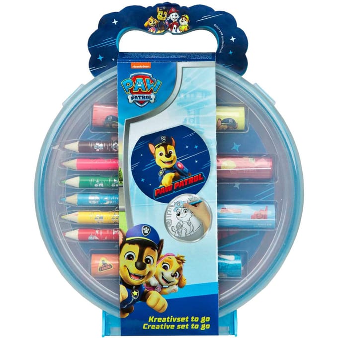Undercover PAW Patrol creatieve knutselset in draagkoffer voor kinderen.