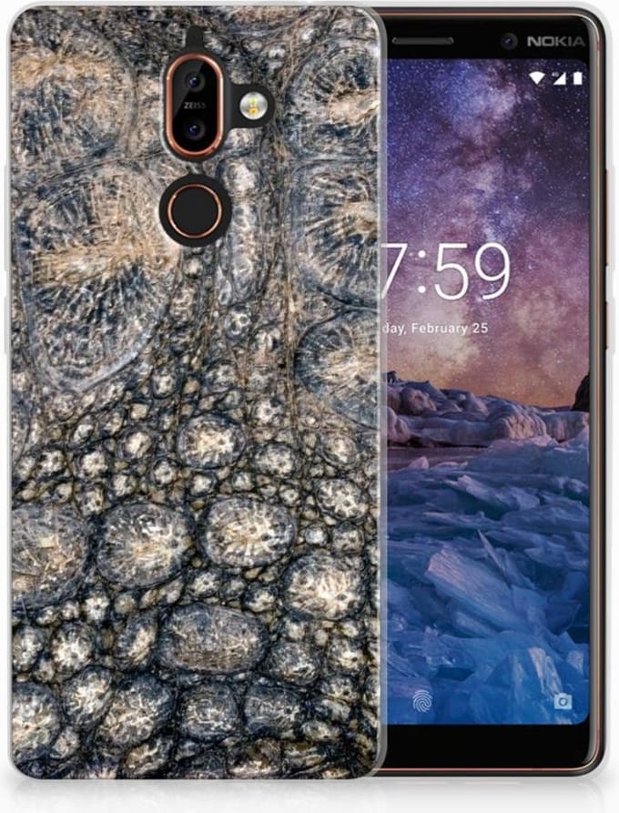 Nokia 7 Plus TPU Hoesje Krokodillenprint
