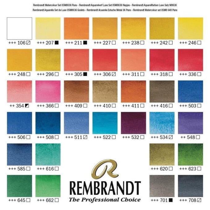 Rembrandt Aquarelverf Metalen Set - 24 napjes   8712079441487   Verf