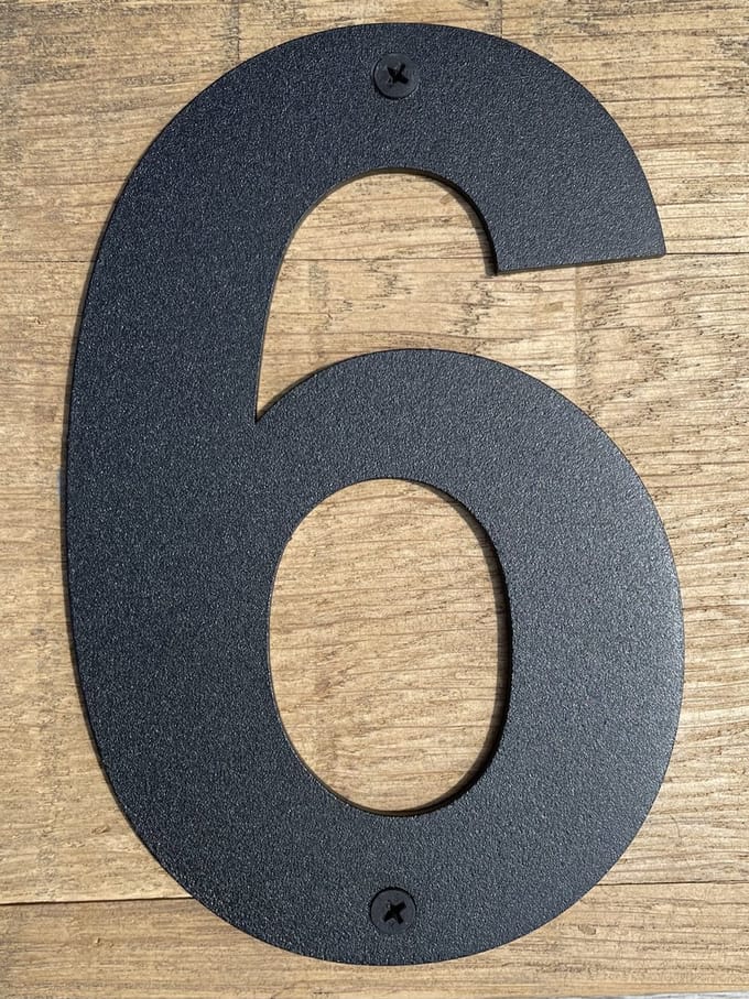 17cm stalen huisnummer 6