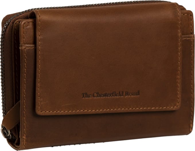 Chesterfield Portemonnee ASCOT Wax Pull Up leer cognac