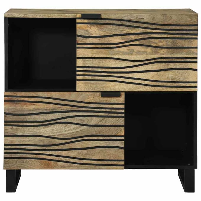 vidaXL - Dressoir - Bruin - 80 - x - 33 - x - 75 - cm - massief - mangohout