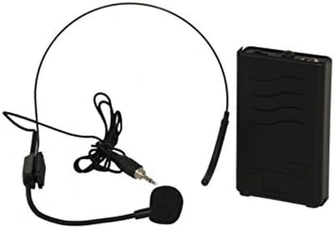 Draadloze Headset Microfoon - Draagbare Microfoon - Presentaties Geven - Specifieke Frequentieband - 130 g - Zwart