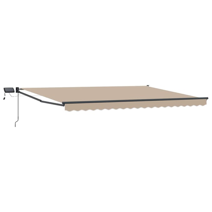vidaXL - Handmatige - zonnetent - met - zonne-energie - ledverlichting - 4 - x - 3 - m