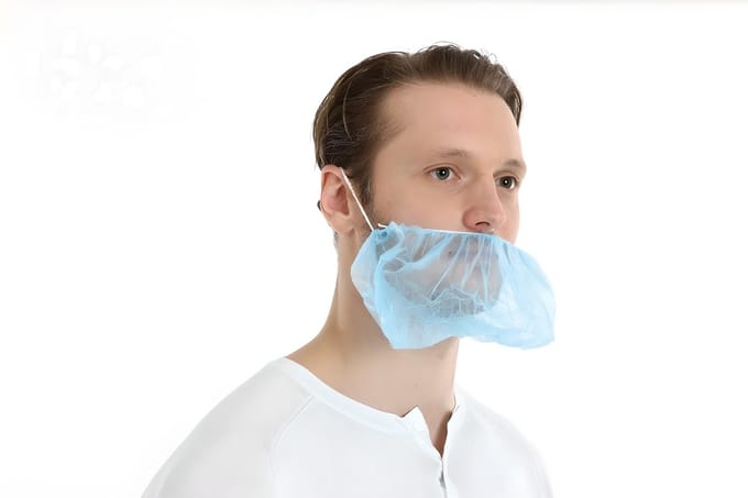 Baardmasker PP non woven blauw - 100 stuks - CMT