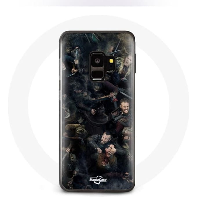 Coque - Vikings - Samsung Galaxy S9 Plus - Souple - Noir - Affiche Personnages
