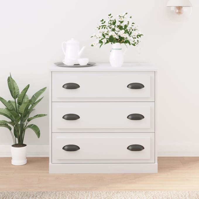 vidaXL Dressoir 70x35,5x67,5 cm bewerkt hout wit
