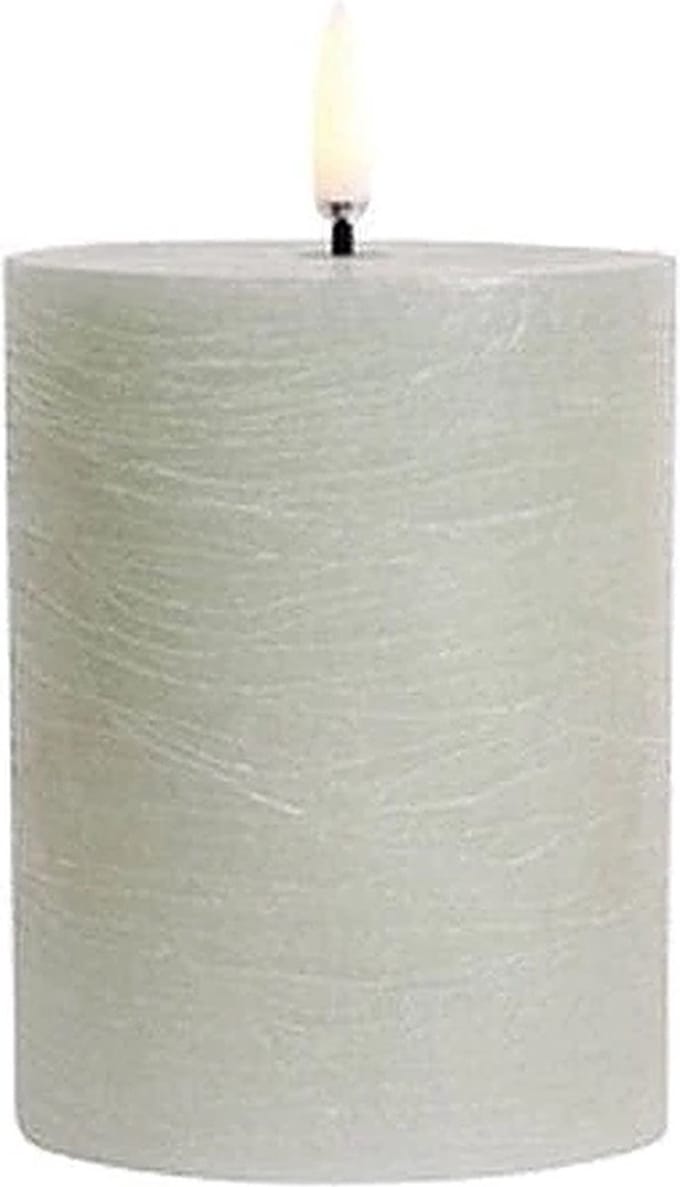 Uyuni Lighting - LED-kaars - Dusty Green - 7,8 cm x 10,1 cm