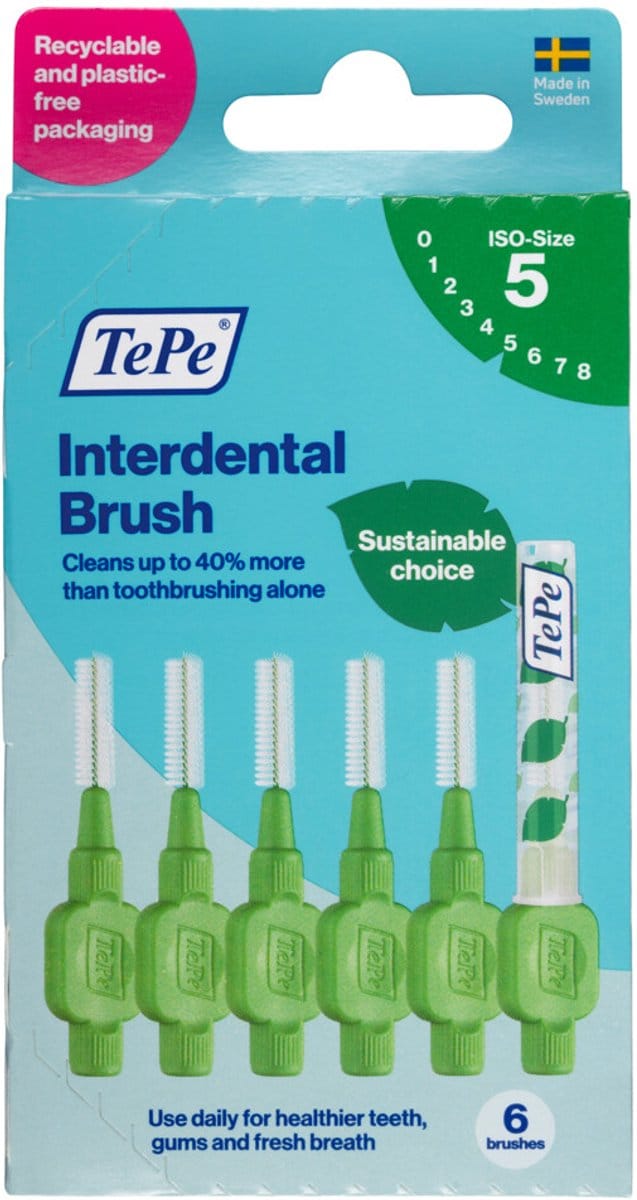 TePe - Interdentale Ragers Original 0,8 mm Groen - 3 x 6 stuks - Voordeelverpakking