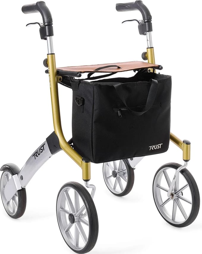 Let's Go Out rollator - Beige/zilver - Trustcare