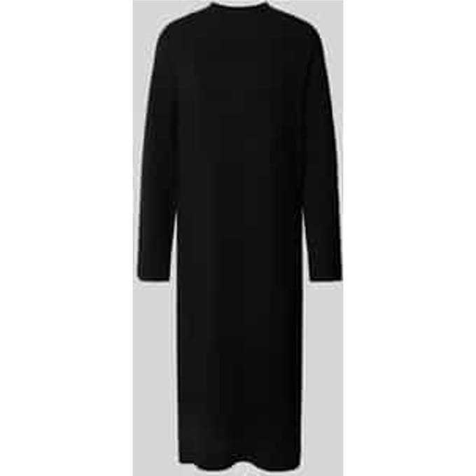 Midi-jurk met geribde opstaande kraag, model 'ELMA'