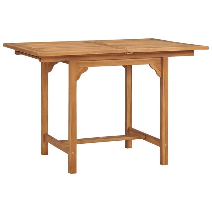 vidaXL - Tuintafel - verlengbaar - (110-160)x80x75 - cm - massief - teakhout