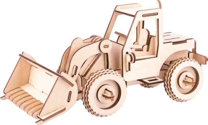 Bouwpakket 3D Puzzel Bulldozer- hout