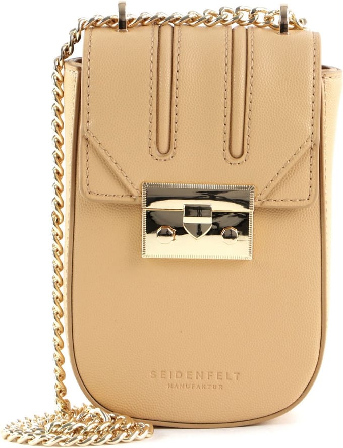 SEIDENFELT MANUFAKTUR Schoudertas Avondtas Roros Mobile Sandy Bruine