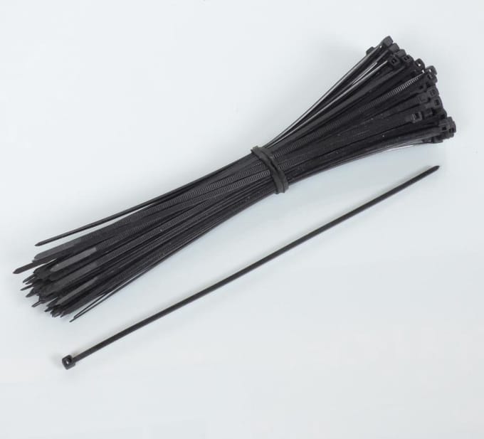 100 kabelbinder nylon zwart 2.5x290mm voor auto motor quad scooter bromfiets vrachtwagen scooter