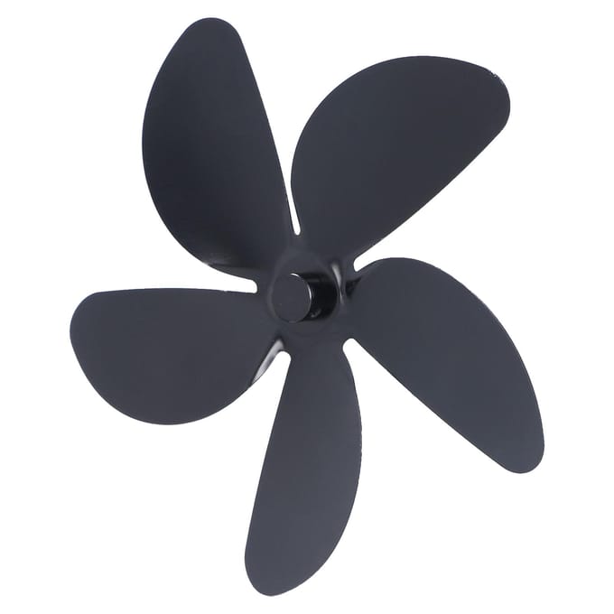 Ventilatorblad Vervanging Open Haard Aluminiumlegering Blad Zwart Universeel Kachelventilatorblad 5 Blad black