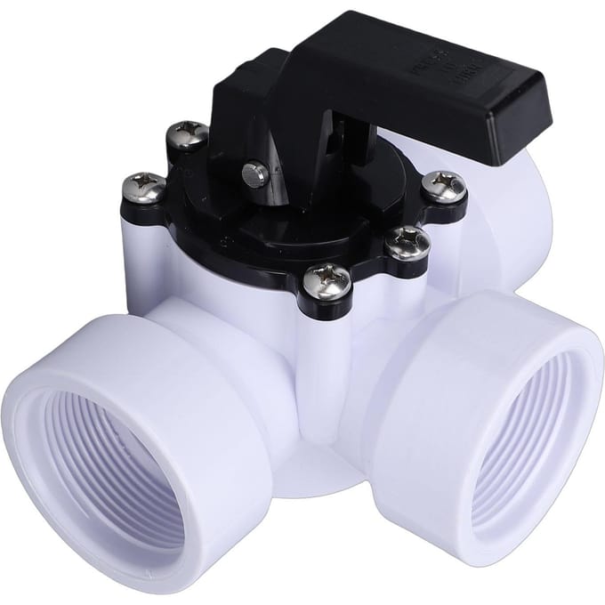 Zwembad Klep 1 1 2 Inch 3-Weg Vervangings Schuifklep voor Zwembaden Spa's Stevige Constructie black