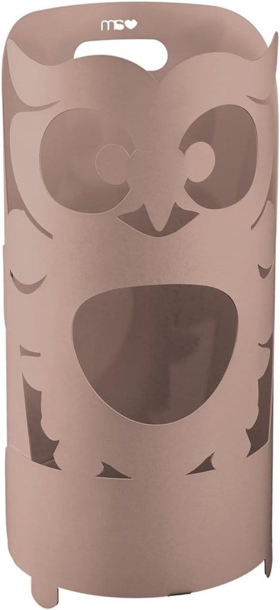 Paraplubak Uil - Paraplustandaard - Entree Opruimen - Smeedijzeren Constructie - Beige