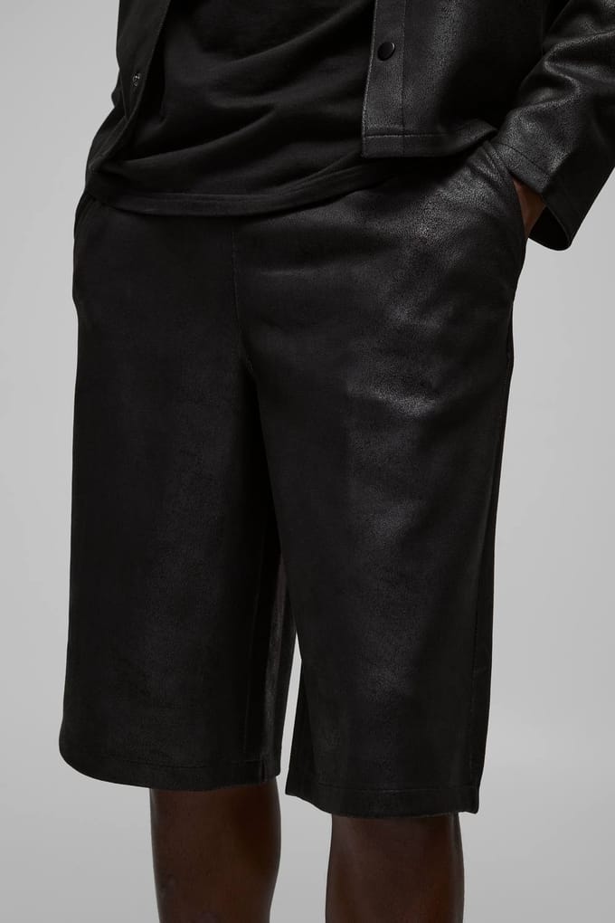 Antieke Suedette jorts met elastische taille | Black | Size Large