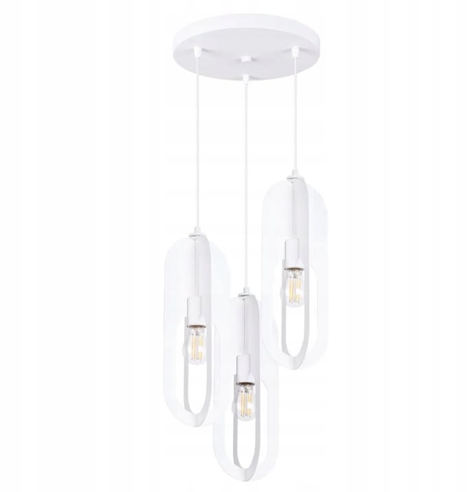 Sollux Lighting Hanglamp Nicus - E27 - wit - staal - 130x43x43cm