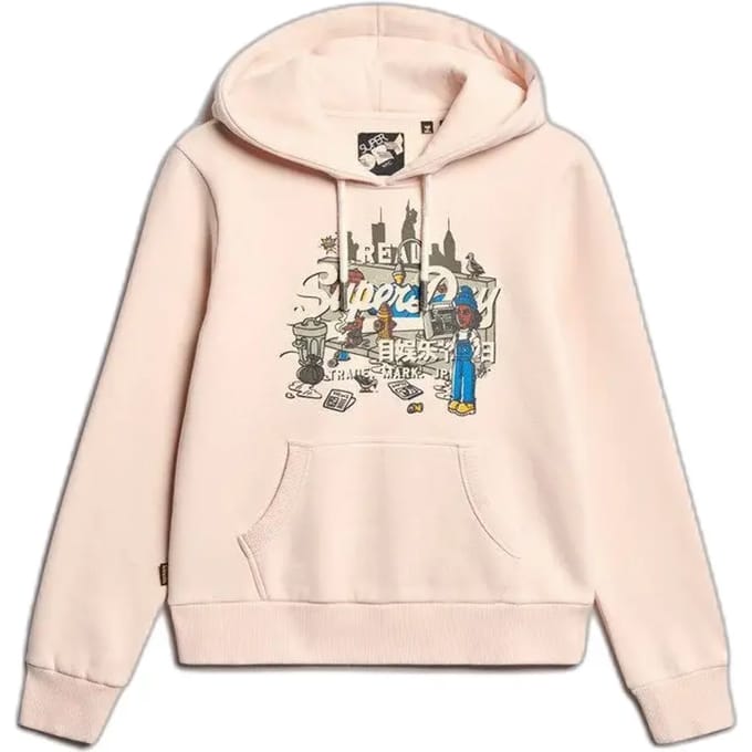 Superdry - New York hoodie met print - Dames - Hoodies