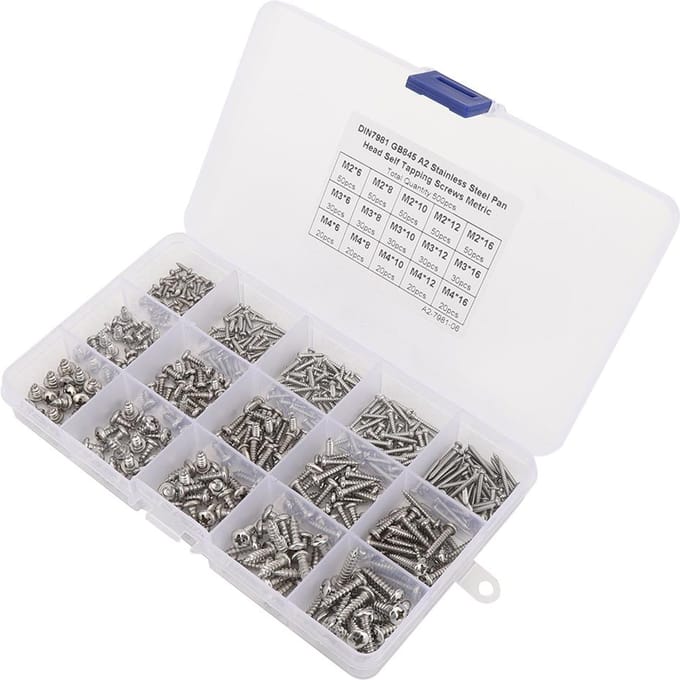 500 stuks M2 M3 M4 Assortimentsschroevenset Roestvrij Staal Corrosiebestendige Schroevenkit