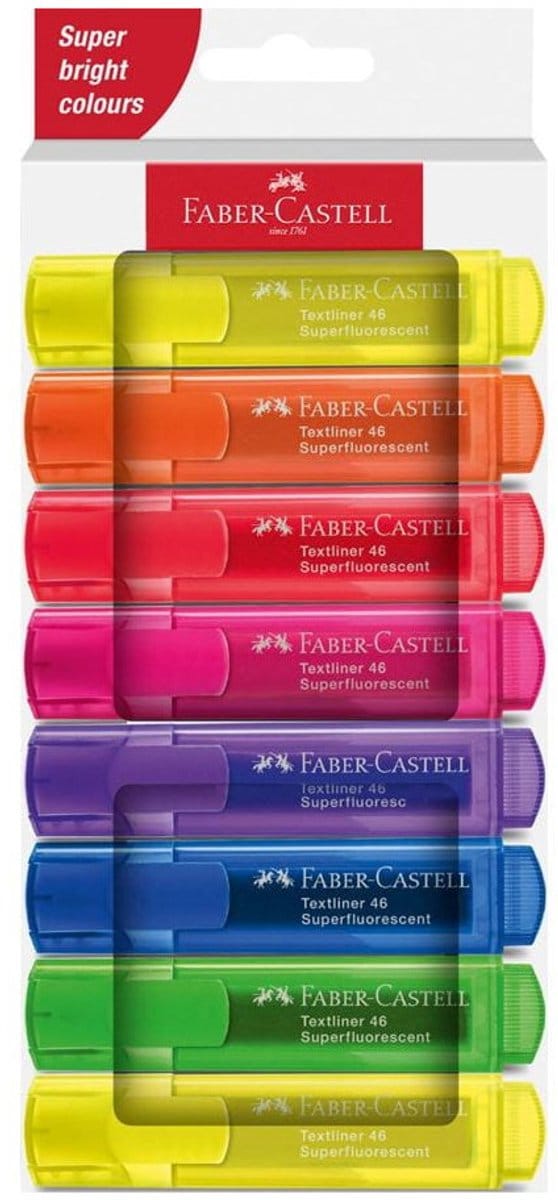 Faber-Castell tekstmarker - 8 stuks in karton etui - FC-254648