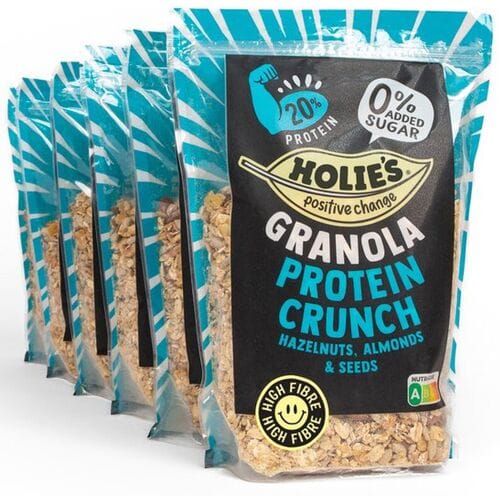 Holie's Protein Crunch Granola - suikervrij ontbijt met 20% eiwit - 6x 350gr