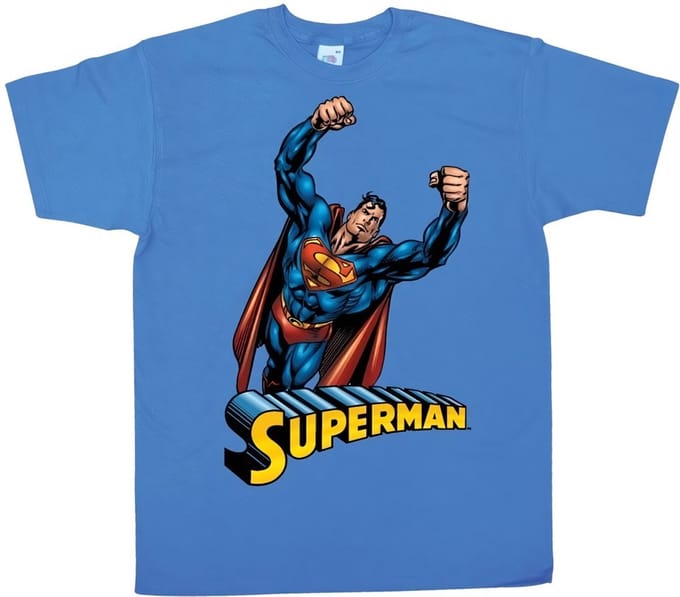 Superman Flying T-shirt blauw